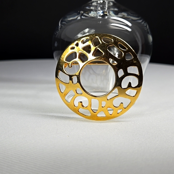 Vintage Gold-Tone Openwork Art Deco Brooch - Picture 4 of 12